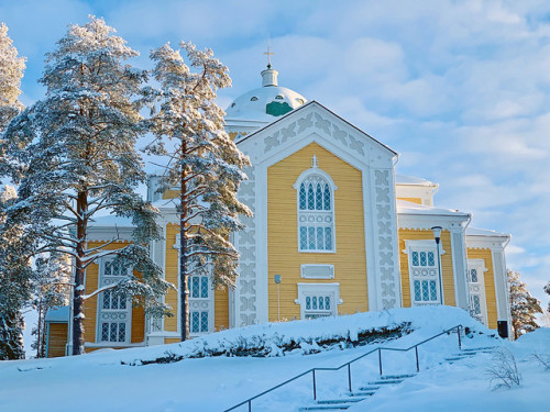 Kerimäki Church (Kerimäki, Finland).  Designed by Anders Frederik Granstedt and built in the mid-184