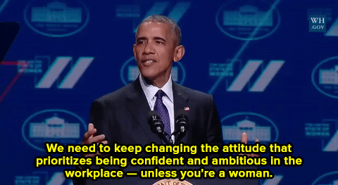 moesha:  oceansoverflowme:  micdotcom:  Watch: President Obama delivers pointedly feminist speech at