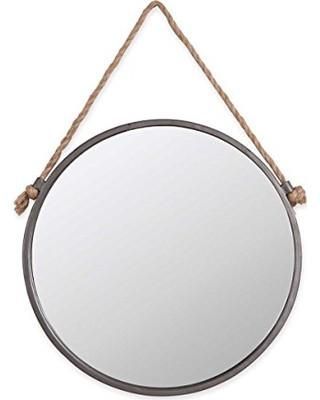 #BagoesTeakFurniture This salvaged style medium rope & circle mirror will be a unique addition t