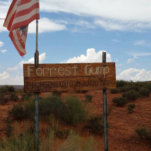 National Landmark! - The exact spot where in 1980 Forrest Gump stopped running.#utah #monumentvalley