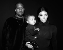 senyahearts:  Kim, Kanye &amp; North - Balenciaga Show, Spring/Summer 2015 RTW  family is everything