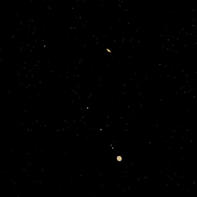 karlrincon:The Great Conjunction: Jupiter and Saturn 🌌.