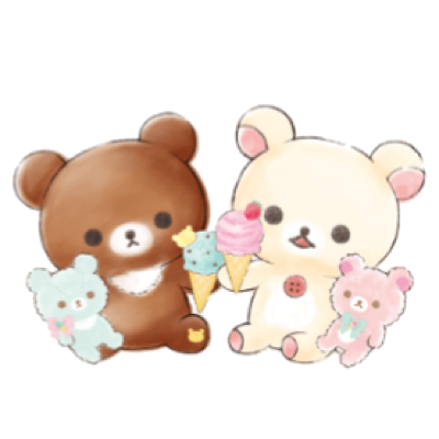 Rilakkuma:Korilakkuma Happy Ice Cream Stickers
