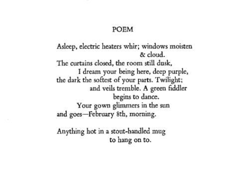 paradoxicalsentiments:  Frank O’Hara (apropos on this February 8th)