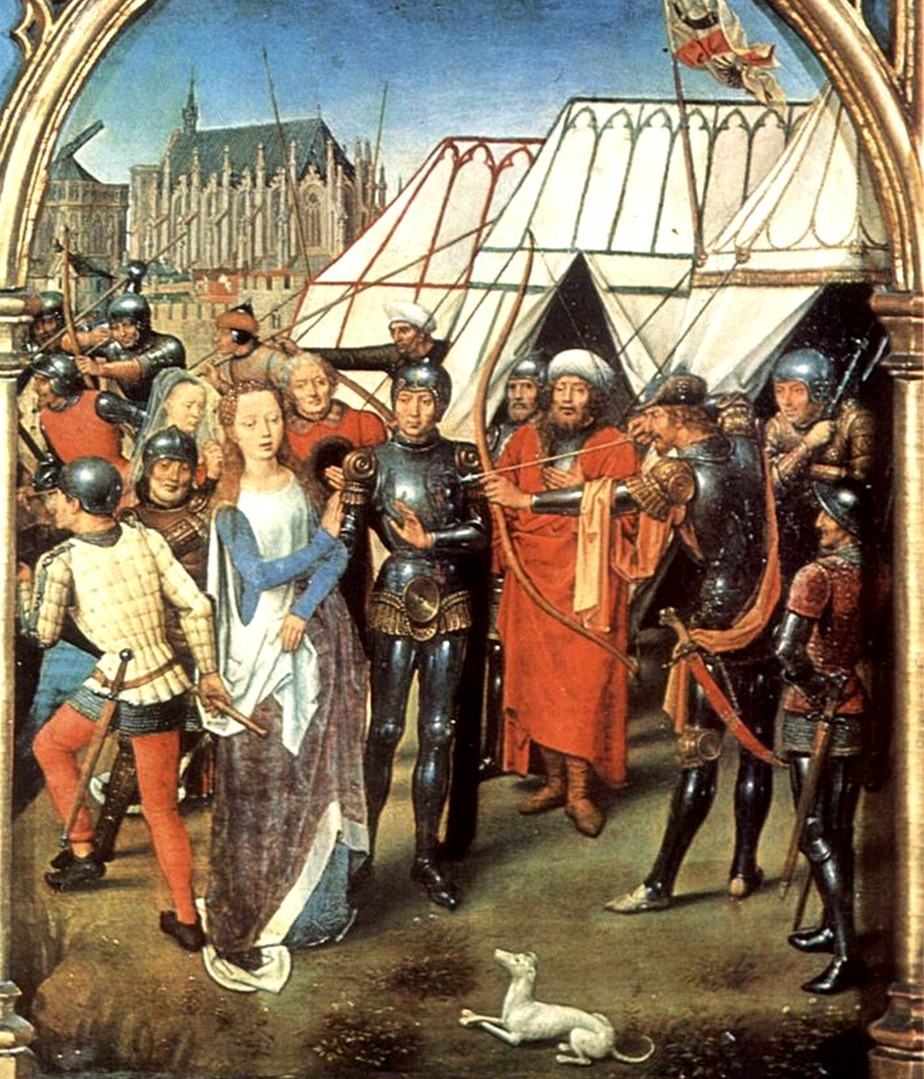 Hans Memling (Selingenstadt c. 1430 - Bruges 1494); The martyrdom of St. Ursula,
