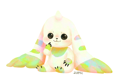 zapsi: Moumantai~ Terriermon was always my favourite digimon from adventure and tamers. Decided to scribble him out a bit. (It’s a gif btw, check out full view!) 