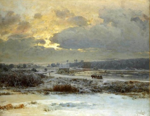 Troika in Snow Landscape, Vladimir Orlovsky