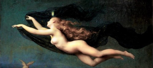 die-rosastrasse:Godesses of night in paintingsAuguste Raynaud (French, 1854–1937)Auguste-Alexa