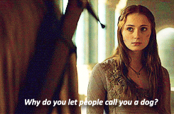 theelliedoll:  Sansa x Sandor + dialogue the show should have kept | Part 3/? 