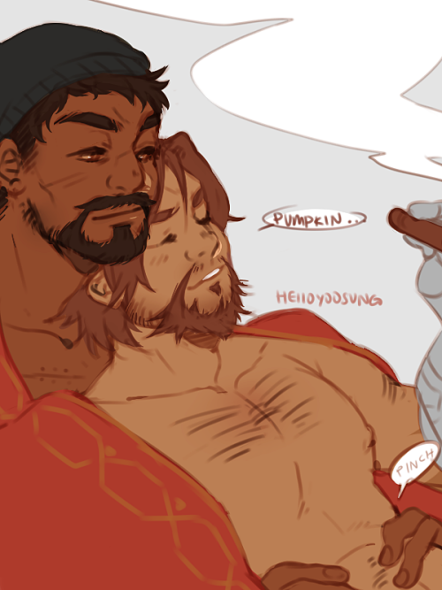 helloyoosung:i wanna live in a world where gabe squishes mccrees tum 24/7