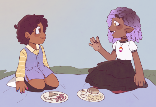 doesromandoart:they finally got to go on that date…amity design based on this post