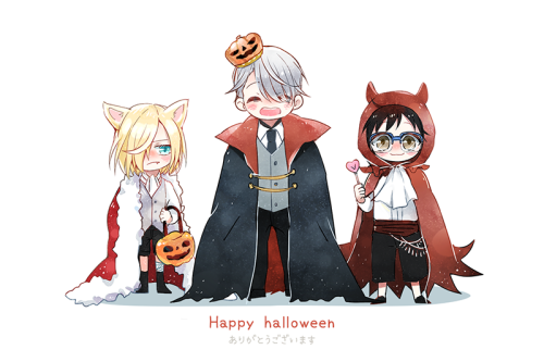 http://www.pixiv.net/member_illust.php?mode=manga&illust_id=59686940Yuri on ice Halloween!