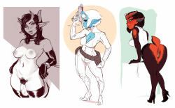 Incaseart:  Drew Two Shortstacked Versions Of Existing Chars, And One Fanart Of An
