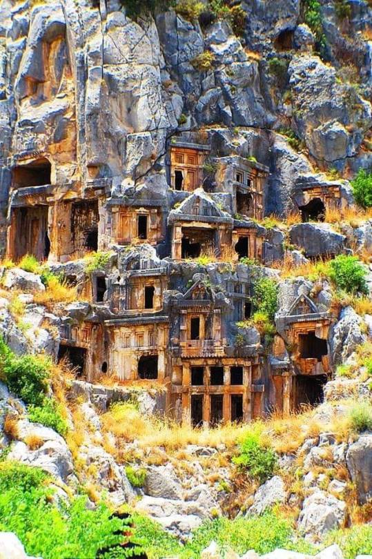 ancientorigins:Lycian Rock Tombs located porn pictures