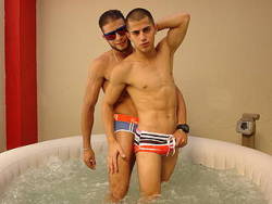 Sexy Latinos Crhistian and Dereckk are two