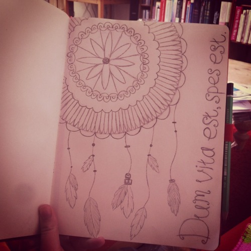 life-of-a-latin-student:New drawing finished :) Dum vita est, spes est. ~ While there’s life, there’