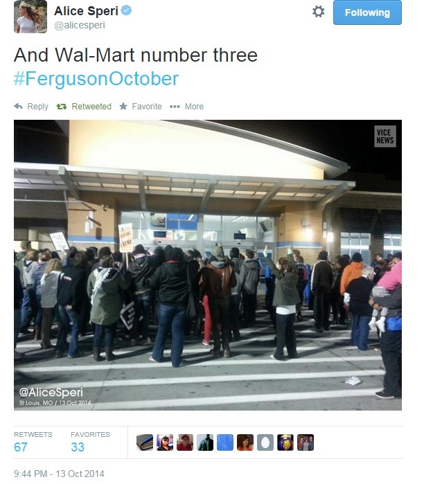 iwriteaboutfeminism:  Ferguson protesters shut down a THIRD Wal-Mart in one night! 