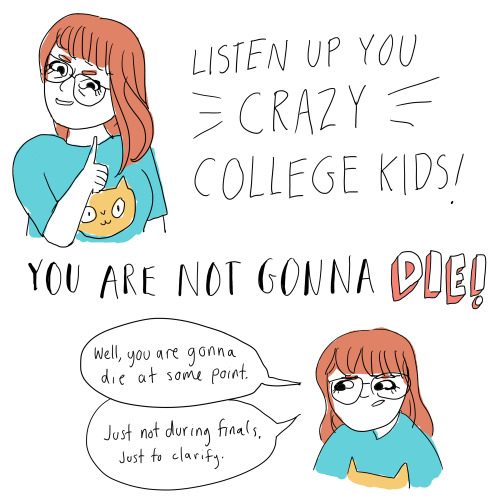 rubywoodsillustration:a realistic Finals Self-Care guide because like, who’s gonna be in bed at 10pm