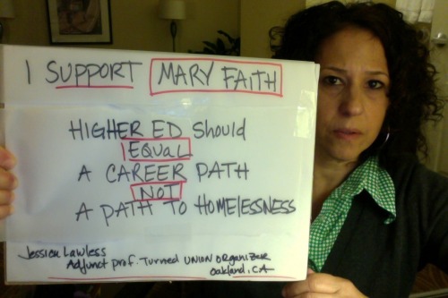 …#adjunct #activist @jesimone stands w/MaryFaith Cerasoli…@anoleus…@tmackenglish « @whowewilltobeChi