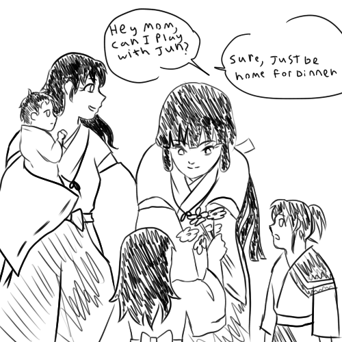 little-known-artist:Hear me out. KagKik just adopting all the orphans they come across.