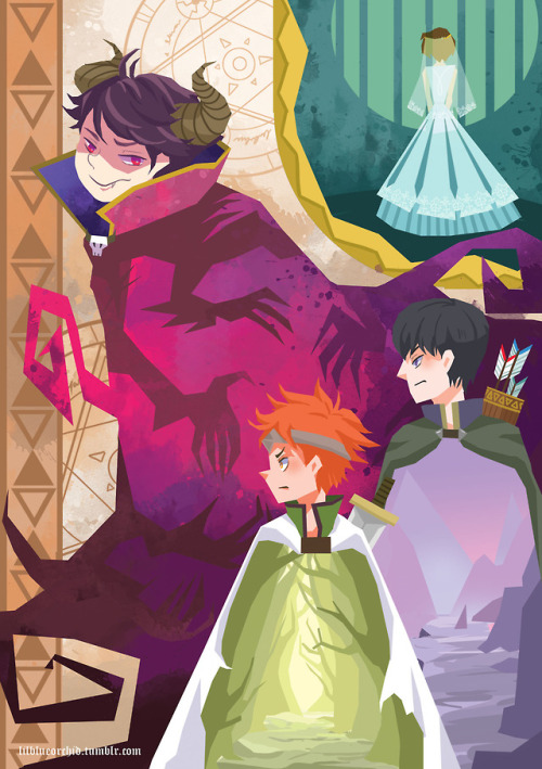 lilblueorchid:An Illustration I did for the @haikyuuquestzine, I wanted to make it a bit of scroll l