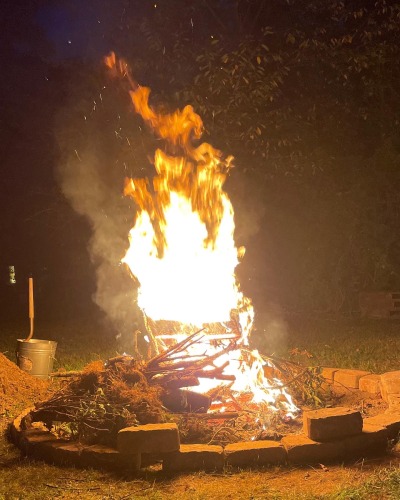 Porn photo Was a nice night for a fire last night and