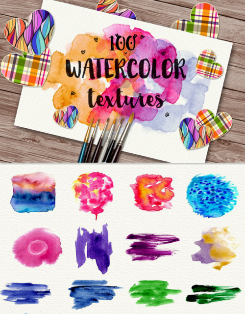 goodtypography:  350+ Watercolor Design Elements & 100+ Stamp Brushes - 51% Off Watercolors add such a breath of fresh air to any project. Not just by their vibrant colors, but natural and airy feel. With this fabulous bundle you’ll get yourself