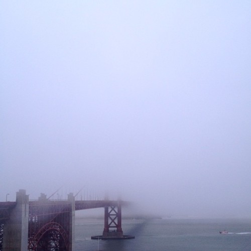 The view of the Golden Gate Bridge last night. (at Golden Gate Overlook)
