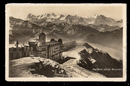Rigi Kaltbad and the Bernese Alps (Switzerland, 1932).
