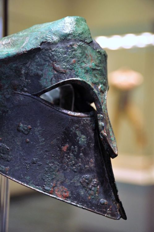 Helmet of Greek general (strategoi) Miltiades given as an offering to the temple of Zeus at Olympia 