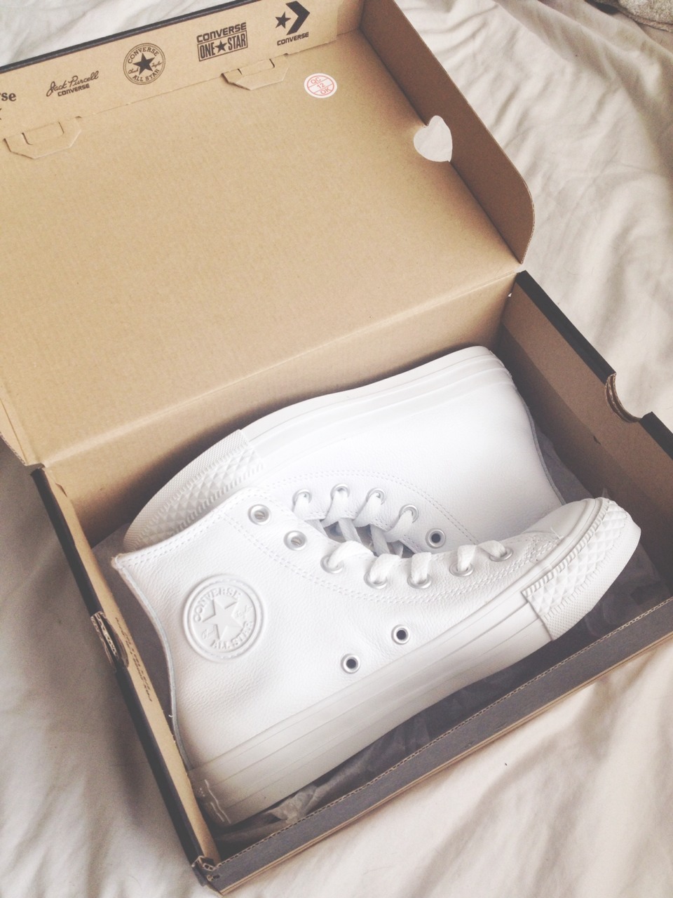 feralblonde:  clean white leather 