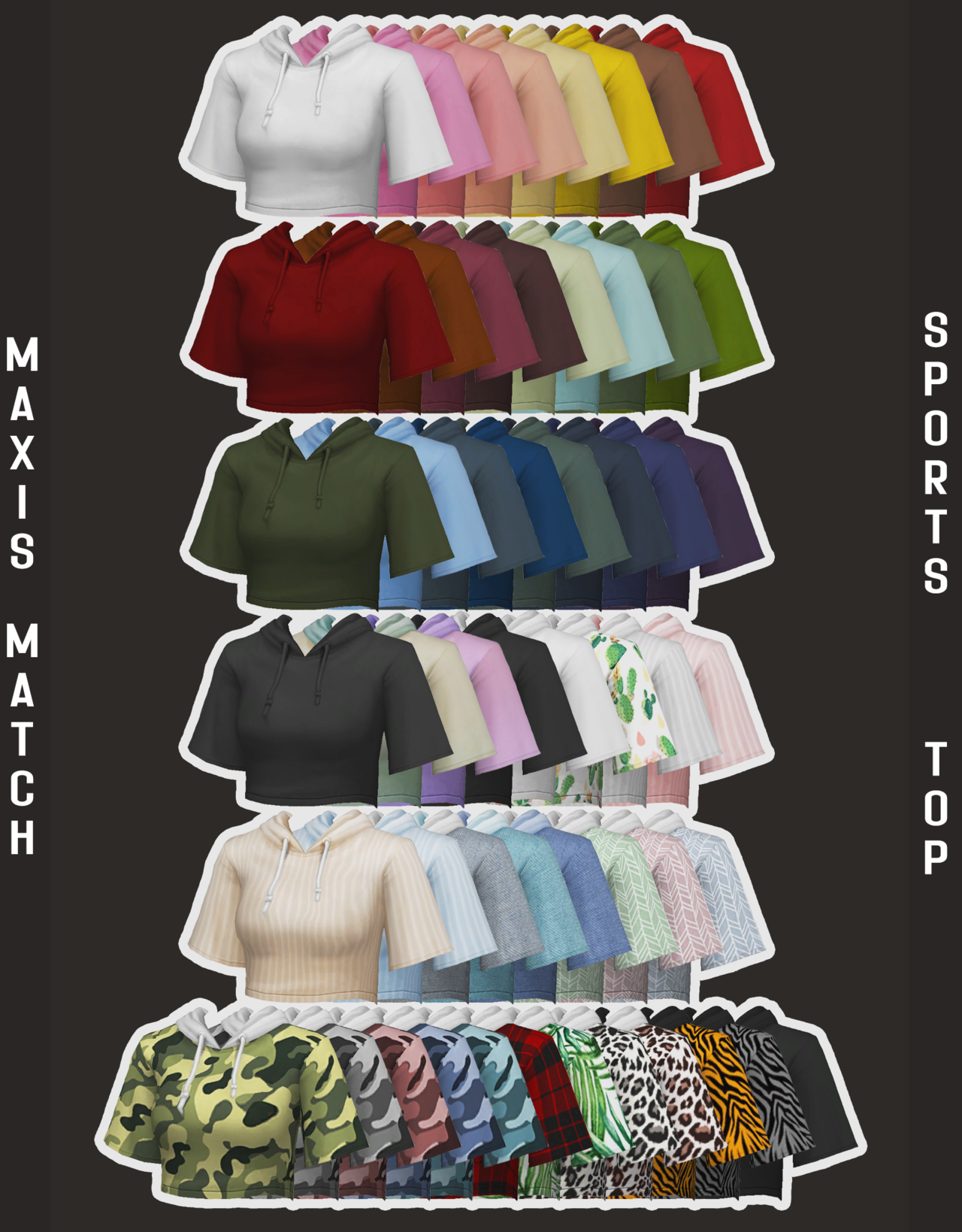 Maxis Match || Sports Top + 2 versions (with and...