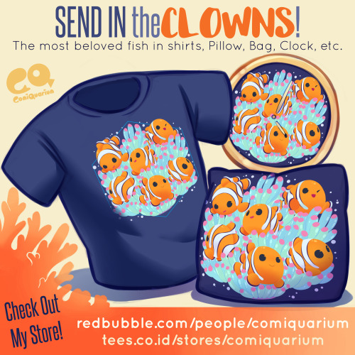 SEND IN the CLOWNS!!! Ho yeah! One of the most iconic and popular fish can now be worn as your shirt