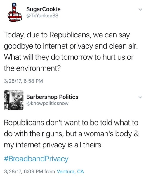 odinsblog: REPUBLICANS just sold your internet privacy to anonymous corporations, advertisers, insurance companies, employers & potential employers, and to anyone else with enough money to buy your browsing history - without your consent  “We are