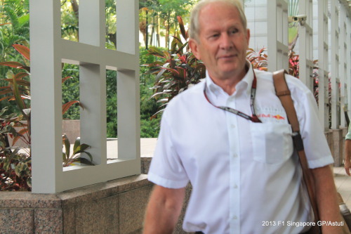 Dr. Helmut Marko the advisor to the Red Bull Racing Formula One Team durinf 2013 Singapore GP