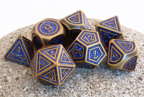 Gear up! The adventure of a lifetime awaits with our new Battle Mage dice. Solid metal with a prisma