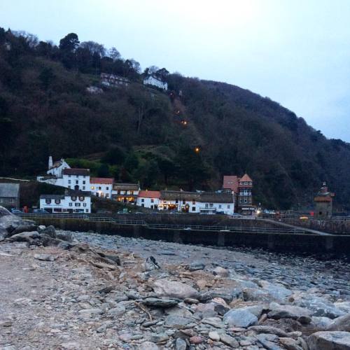 Lynmouth at twilight, spring is just around the corner, hibernation is nearly over for another year 