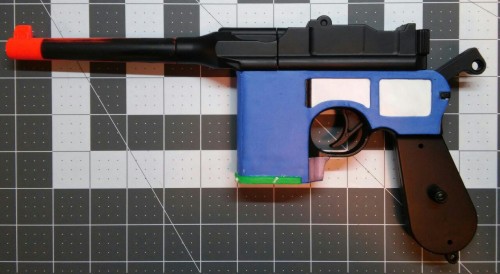 Here is a fairly quick build I did today. This is the Zhu-Rong v418 Chinese pistol from Fallout 3. I