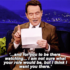 gyllenaals:  Bryan Cranston’s favourite erotic fan letter [x] 