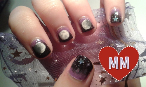 I made these really cool moon phase nails - tutorial here!!