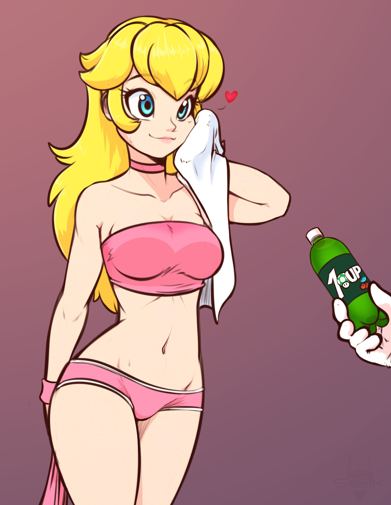 scdk-sfw: Sketch - Peach Workout Getting ready for that wedding dress or something.