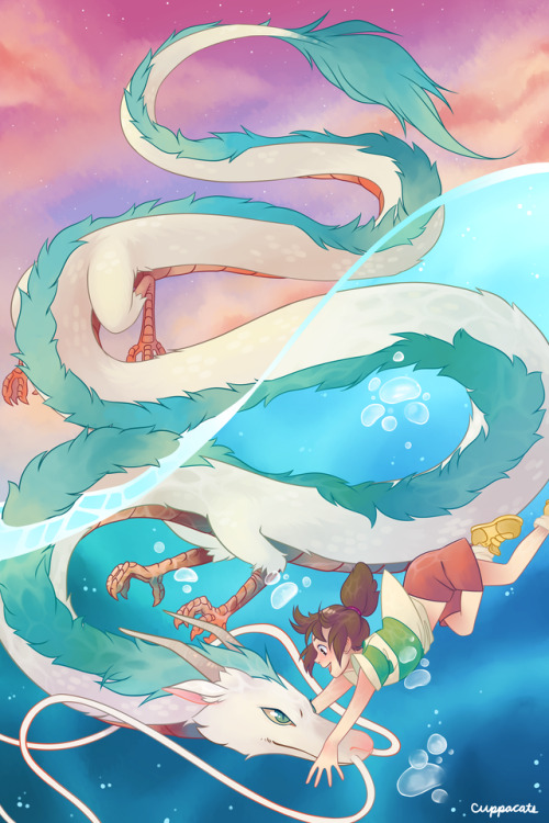 cuppacats:new spirited away print!