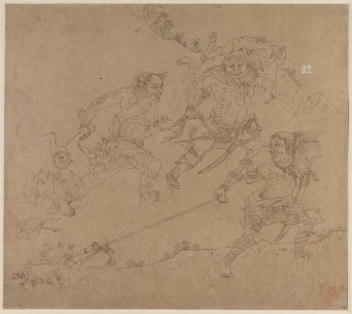 Album of Daoist and Buddhist Themes: Search the Mountain: Leaf 48, 1200s, Cleveland Museum of Art: C