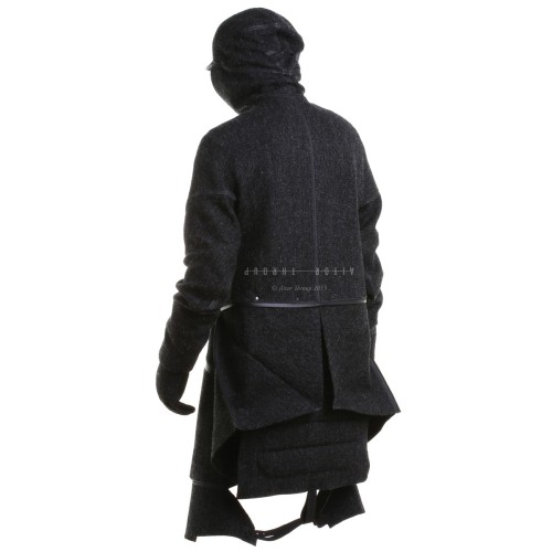 Aitor Throup Mongolia grey fishbone wool articulated jacket | RAILSO.COM More Fashion here.