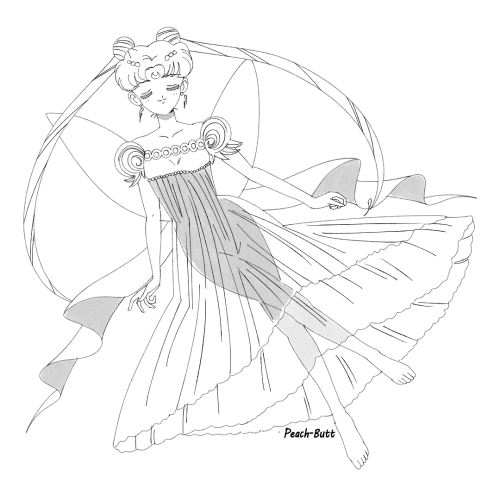 peach-butt-artblog:doodle of princess serenity