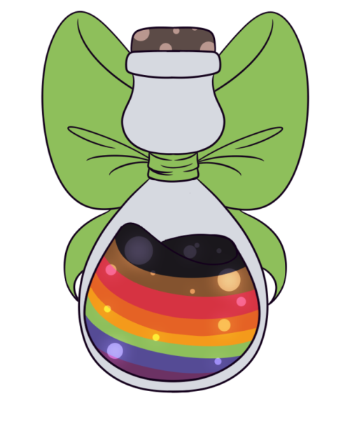 ladyinpinkssketchbook:Hidey-hoo~! It’s a girl! I’ve recently posted Pride Potion Stickers to my Redb