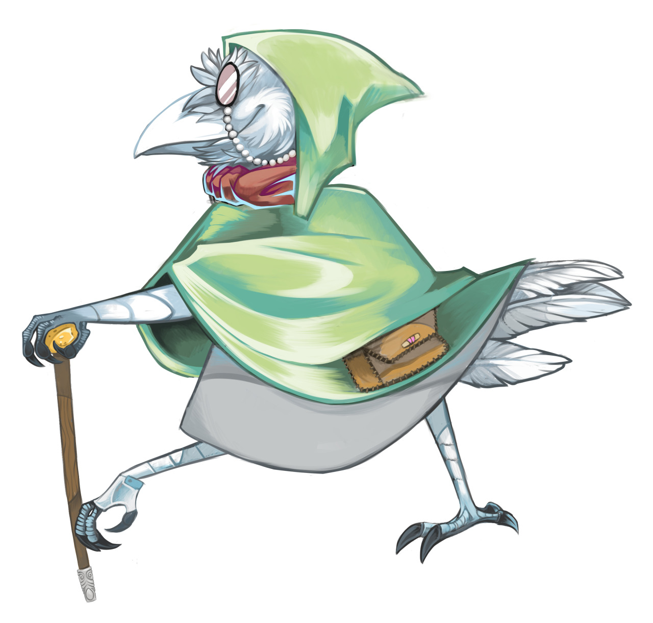 Granny Clink - A very old Kenku. Basically she just got tired of living by herself so she made it her mission to join a band of adventurers. She doesn’t have a lot of battle skill but she’ll make sure they’re never hungry and always have a few of grandmas homemade potions. She basically got called clink as a nickname on account of always having either knitting or crochet needles with her.  #little lonely lady wishes to join adventurers: will provide food at all times #kenku#dnd#dnd oc #Dungeons and Dragons