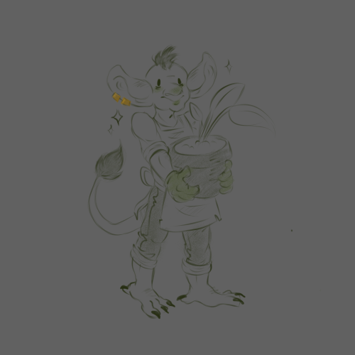 Goblin Week Day 3!Possibly related to day 2′s goblin perhaps..? Very proud of their plant!!