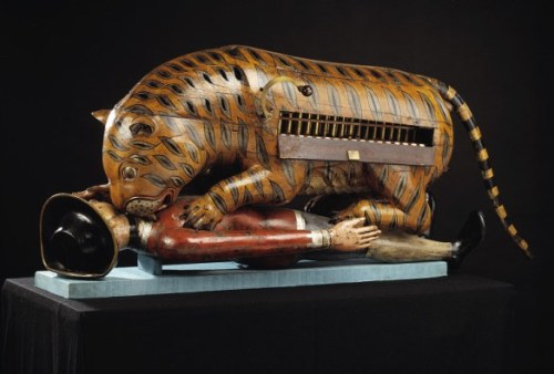 Tipu’s Tiger, a life-size, working mechanical organ. That happens to be shaped like a tiger ea