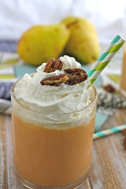 confectionerybliss:Sweet Potato-Pear Smoothies with Candied Pecans | Grab A Plate